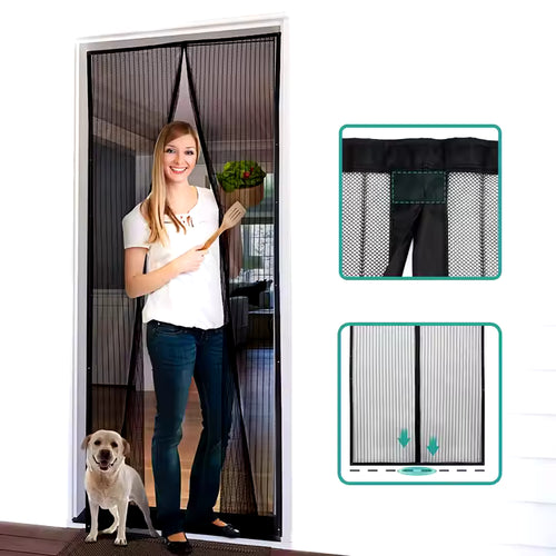 Magnetic Mesh Screen Door – 100 × 220 cm, No Drilling – image 1