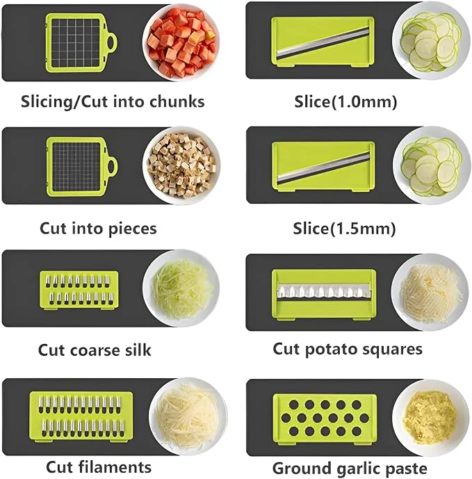 14-in-1 Vegetable Chopper – Mandoline Dicer and Slicer with Container – image 6