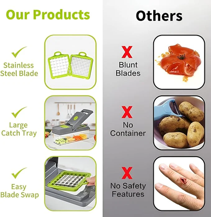 14-in-1 Vegetable Chopper – Mandoline Dicer and Slicer with Container – image 3