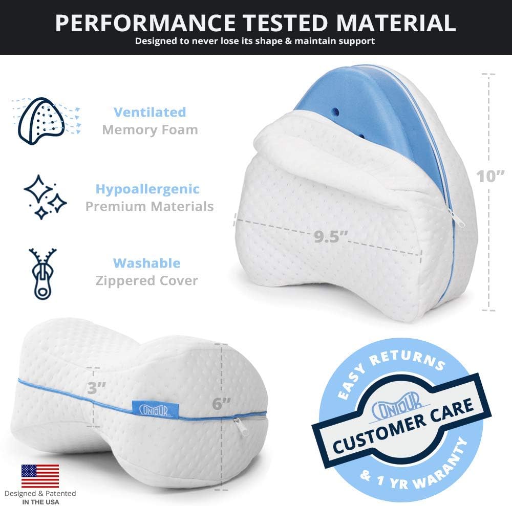 Leg and Knee Foam Support Pillow – Side Sleeper Pillow – image 1