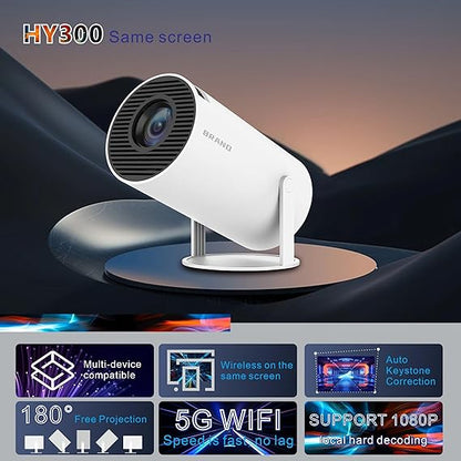 HY300 Portable Mini Projector – Wi-Fi 6, Bluetooth, Auto Keystone – image 5