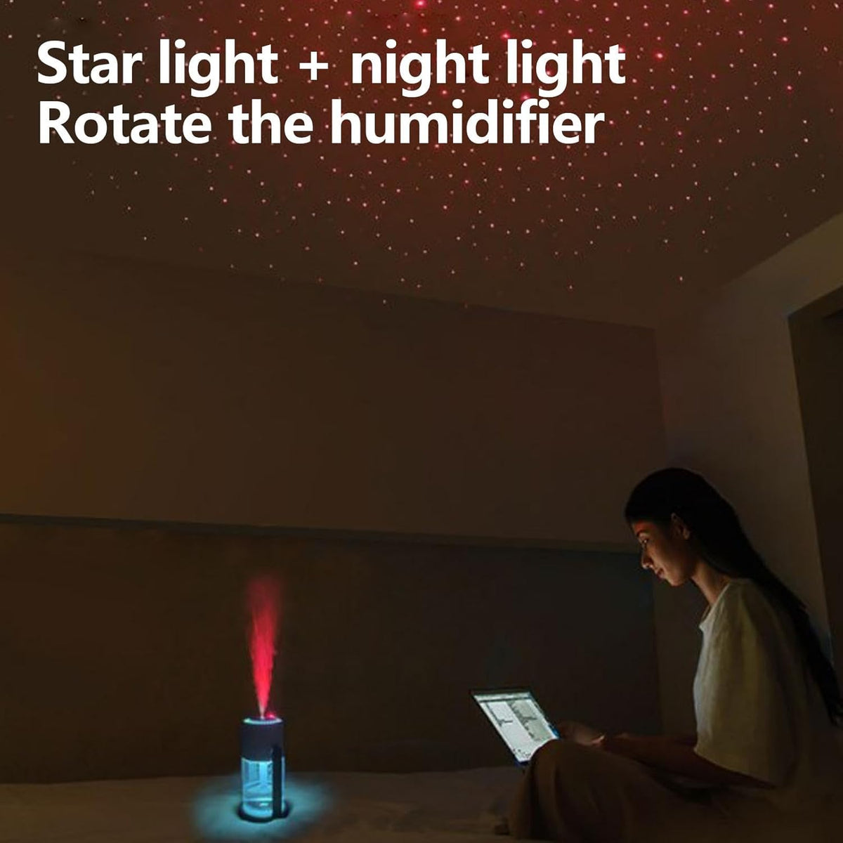 Star Projector Humidifier – USB Cool Mist with Starry Lights – image 4