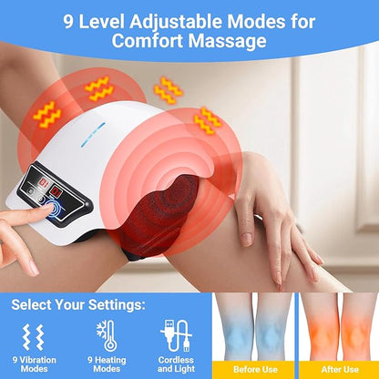 Cordless Heated Knee Massager – 9 Vibration Levels – image 3