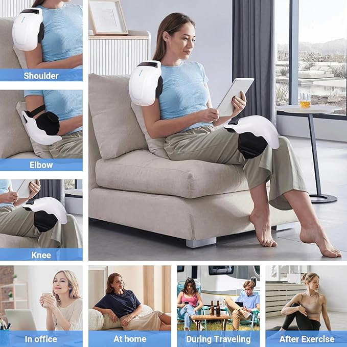 Cordless Heated Knee Massager – 9 Vibration Levels – image 4