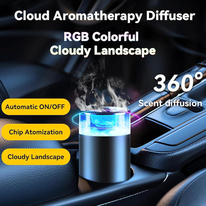 Cloud Mist Car Aroma Diffuser – Rechargeable LED Humidifier – image 2