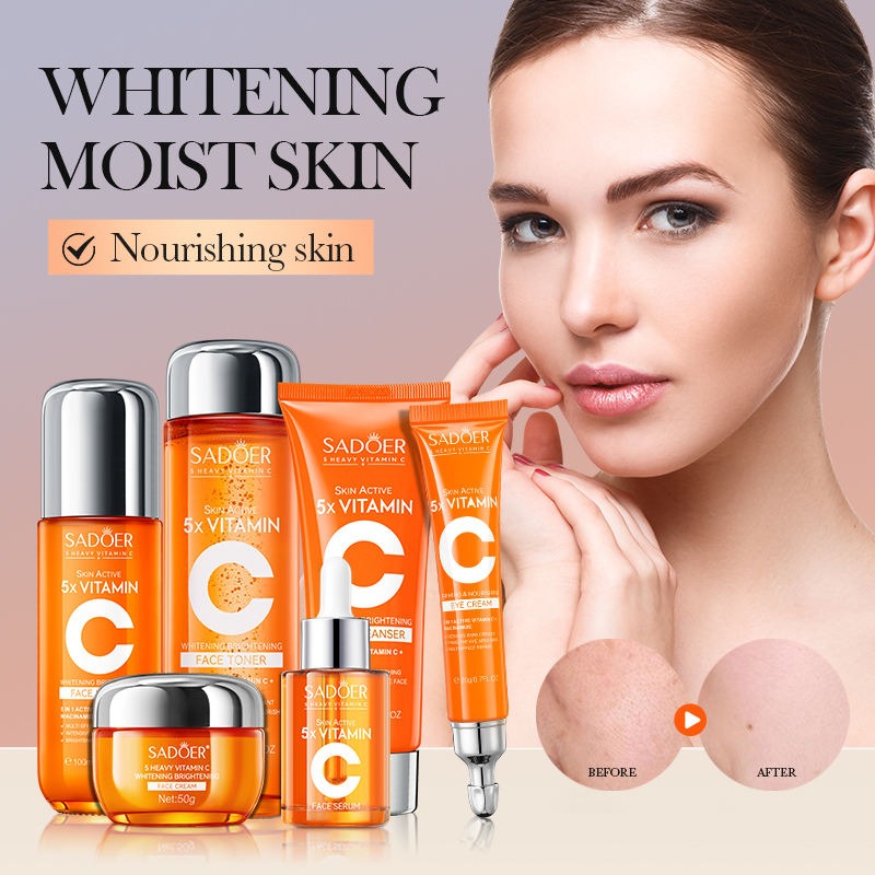 Sadoer Vitamin C Skincare Set – 5-Piece Face Kit – image 3