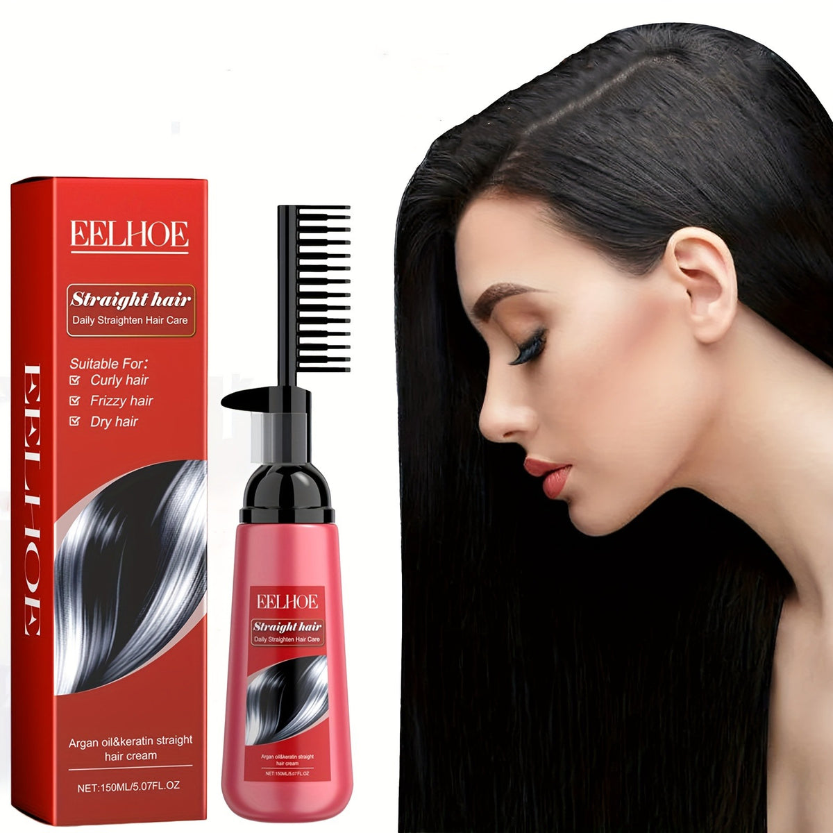 EELHOE Moroccan Argan Hair Straightening Cream – image 1