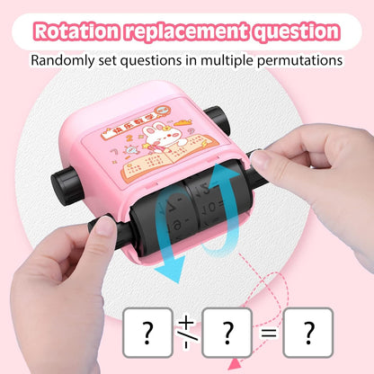 Child using maths roller stamp