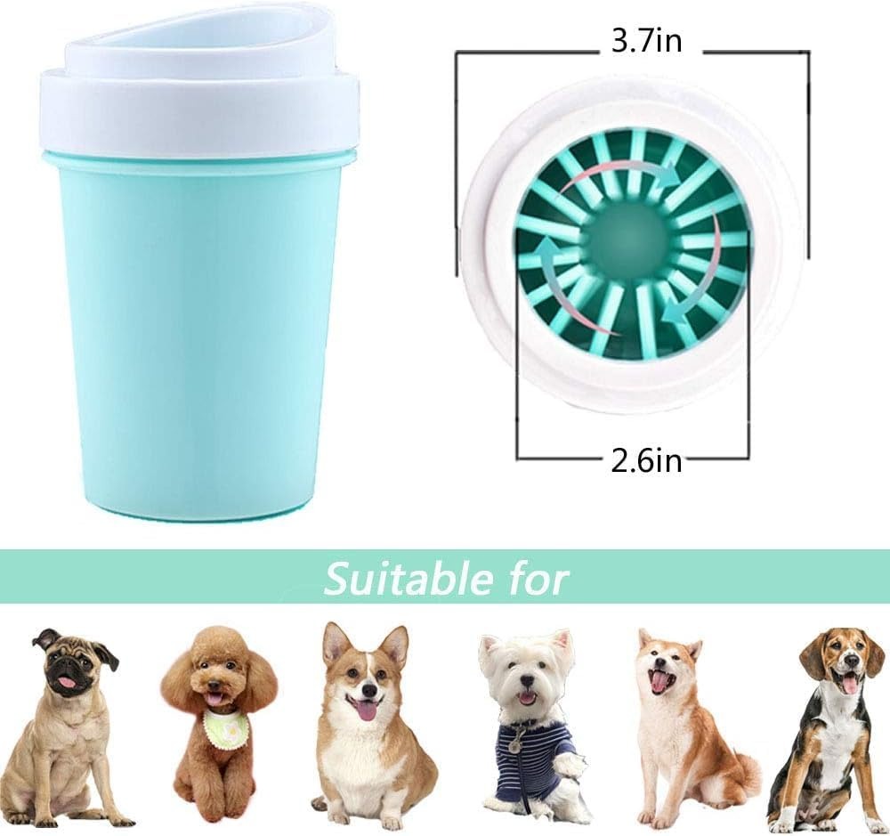 Paw cleaner silicone bristles