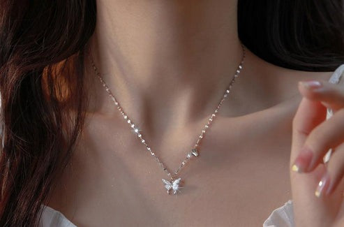 Butterfly Pendant Necklace for Women – Gold Tone – image 3