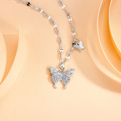 Butterfly Pendant Necklace for Women – Gold Tone – image 2