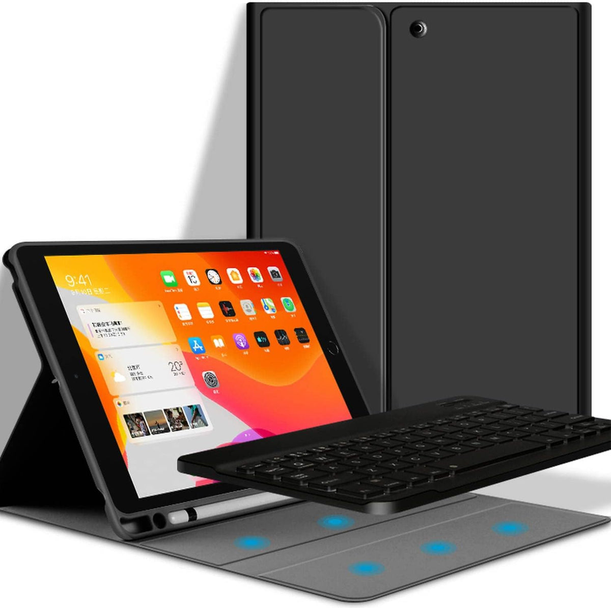 Leather Tablet Case with Wireless Keyboard – English/Arabic – image 2
