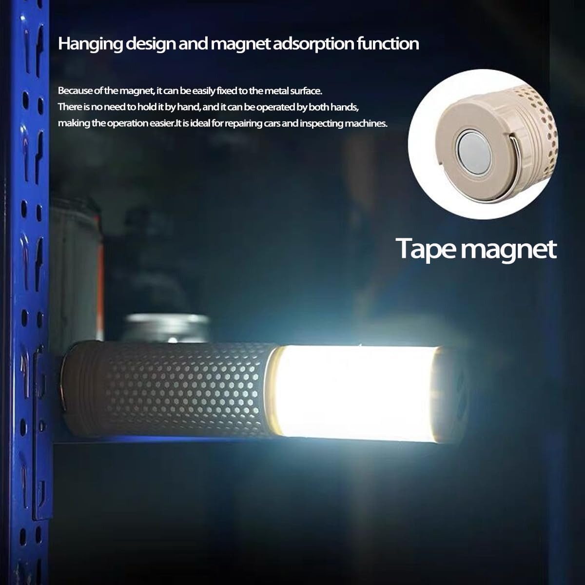 Camping lantern in a tent