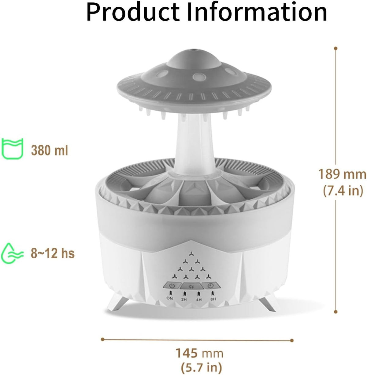 Diffuser breathing light colours