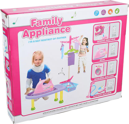Kids Pretend Play Washing Machine and Iron Set – image 3