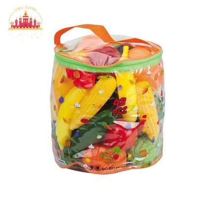 48-Piece Pretend Fruit and Vegetable Set with Tote Bag – image 3