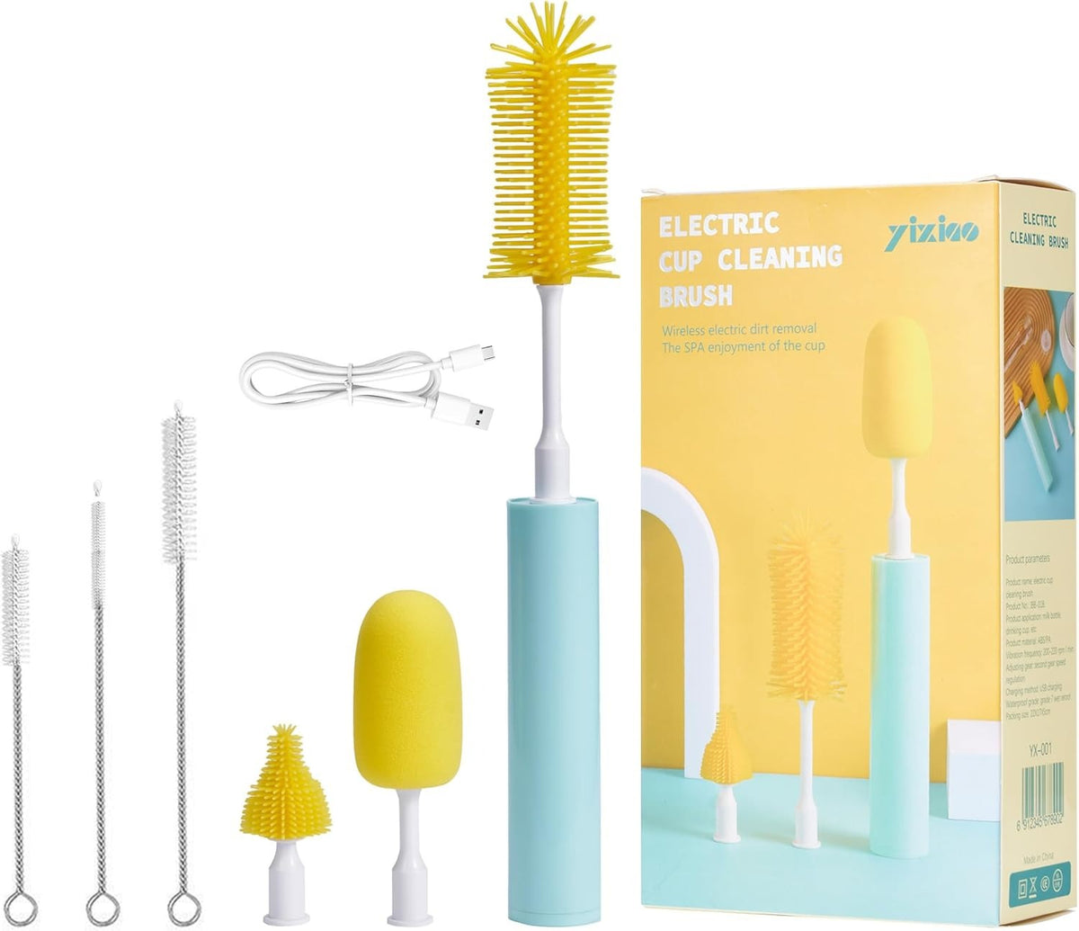 Electric baby bottle brush set