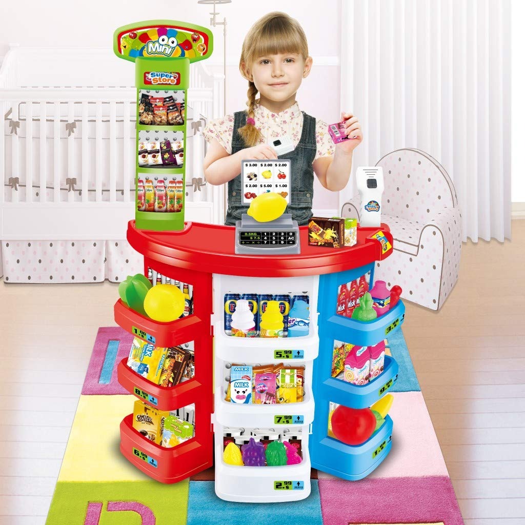 Kids supermarket play set