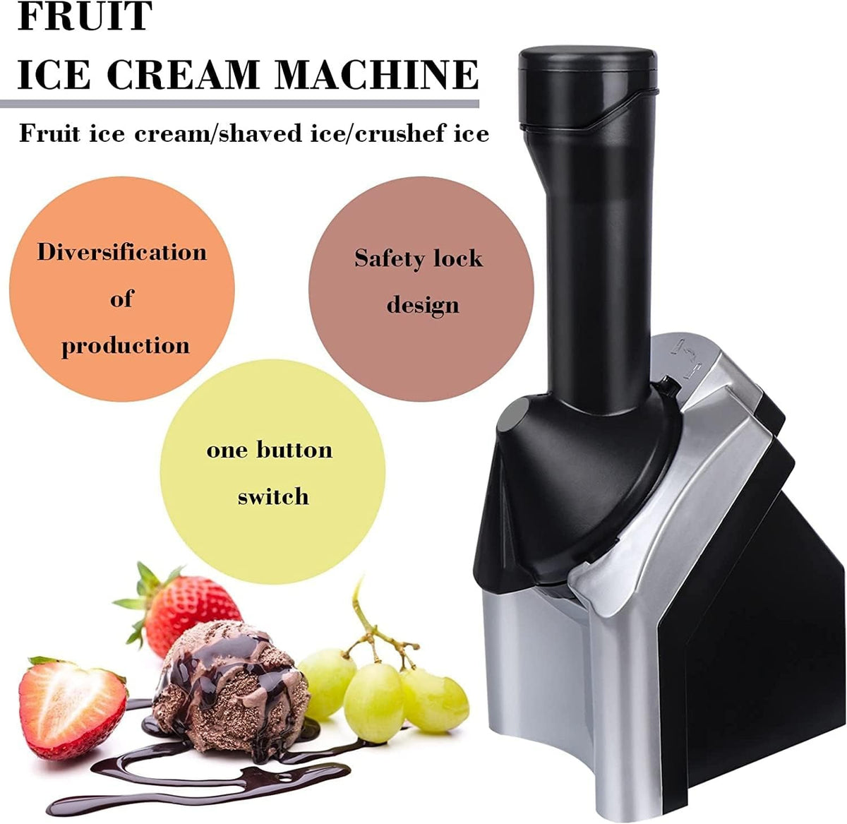 Frozen Fruit Ice Cream Maker – Healthy Soft-Serve Dessert – image 4