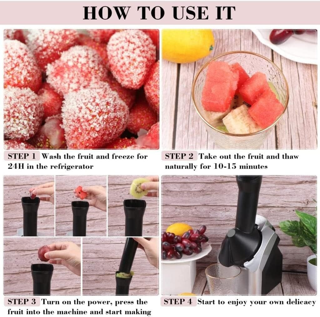 Frozen Fruit Ice Cream Maker – Healthy Soft-Serve Dessert – image 3