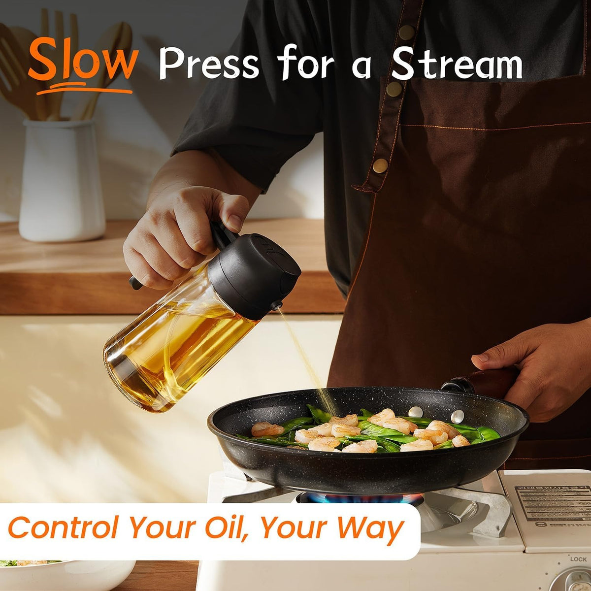 2-in-1 Oil Dispenser and Sprayer Bottle – image 5