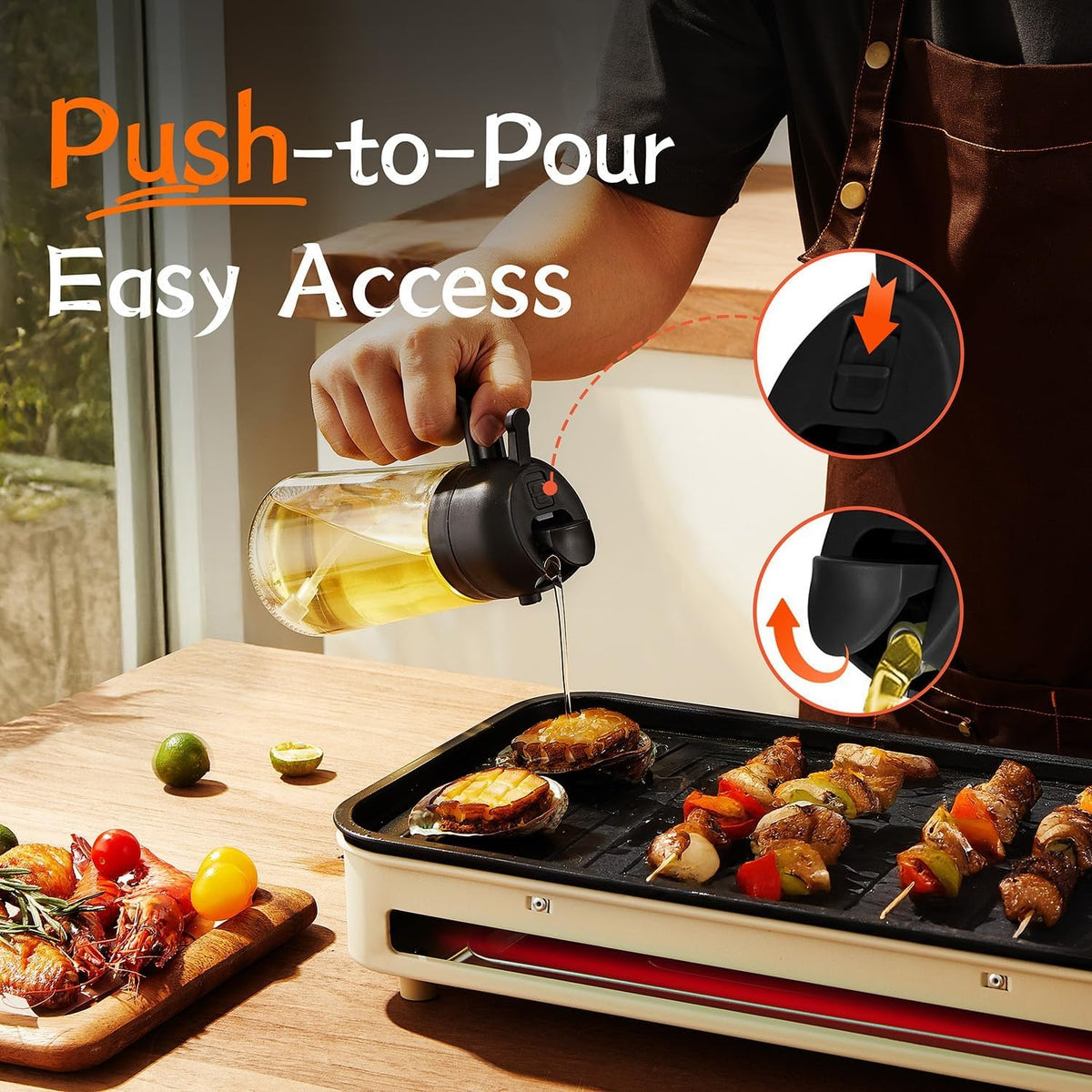 2-in-1 Oil Dispenser and Sprayer Bottle – image 4