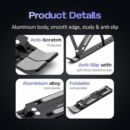 Aluminium Laptop Stand – 6 Adjustable Angles – image 7