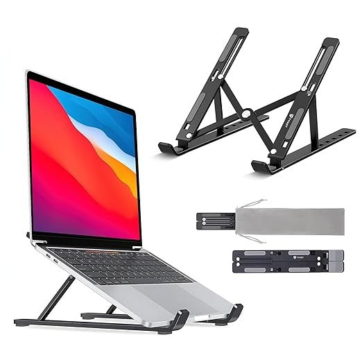 Aluminium Laptop Stand – 6 Adjustable Angles – image 2