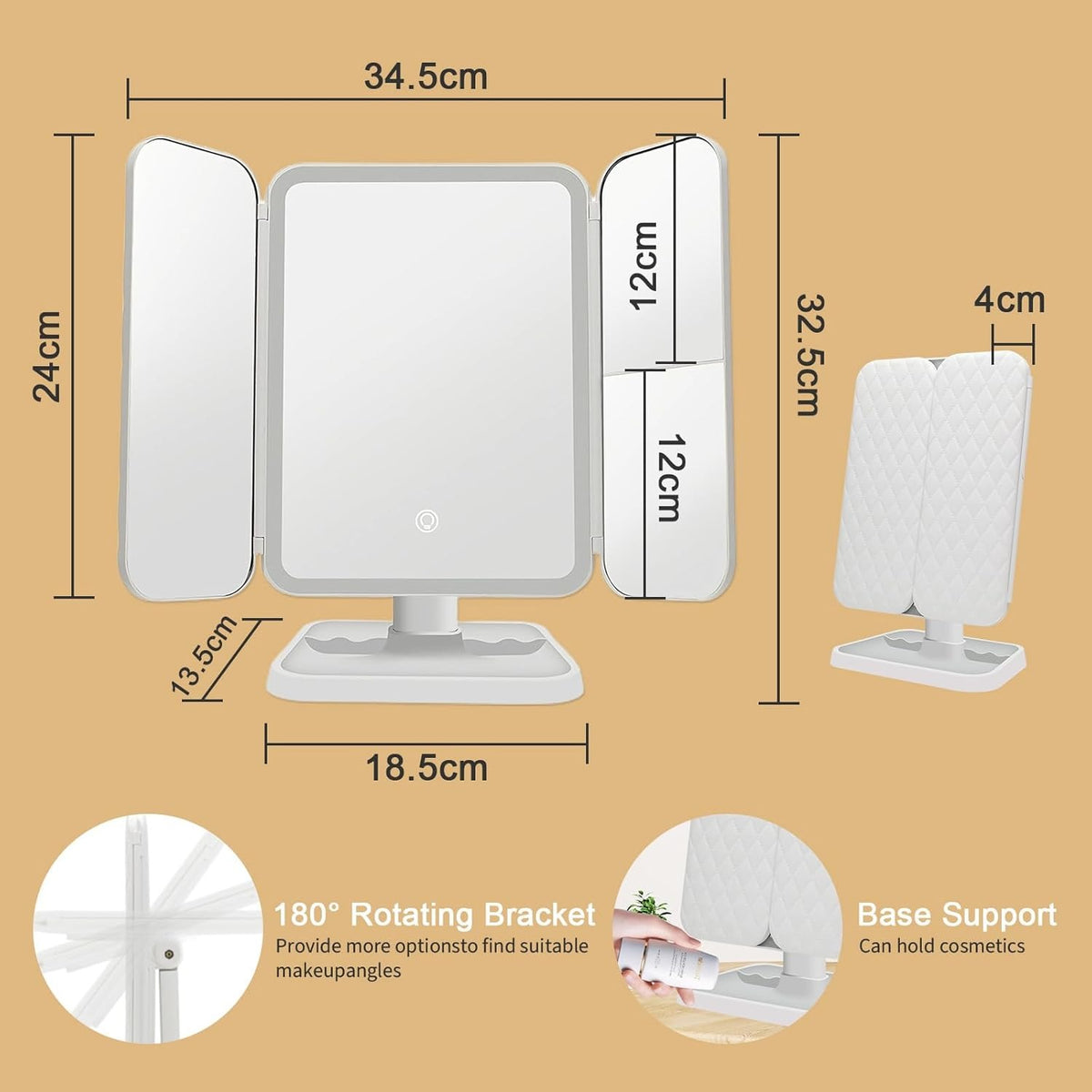 Makeup mirror LED lights
