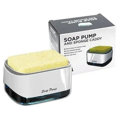 Dish Soap Dispenser with Sponge Holder – 2-in-1 Kitchen Caddy – image 1