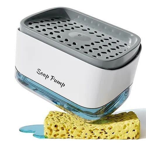 Dish Soap Dispenser with Sponge Holder – 2-in-1 Kitchen Caddy – image 4