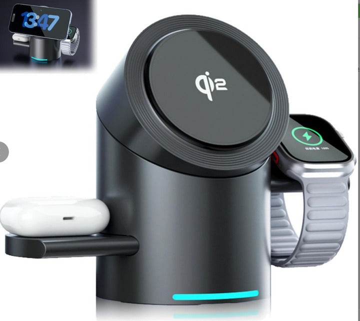 Charging stand auto-rotating mount