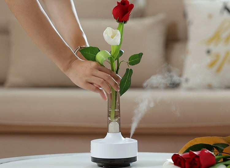 Time Vase Humidifier – LED Flower Vase Mist Diffuser – image 2