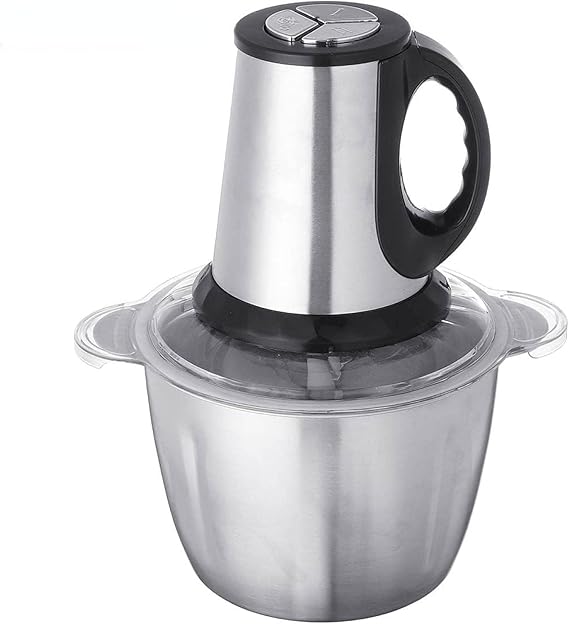 Electric meat grinder with stainless steel bowl