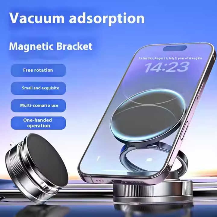 Vacuum Suction Foldable Magnetic Phone Holder – 360° Rotation – image 7