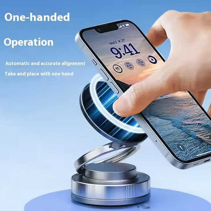 Vacuum Suction Foldable Magnetic Phone Holder – 360° Rotation – image 6