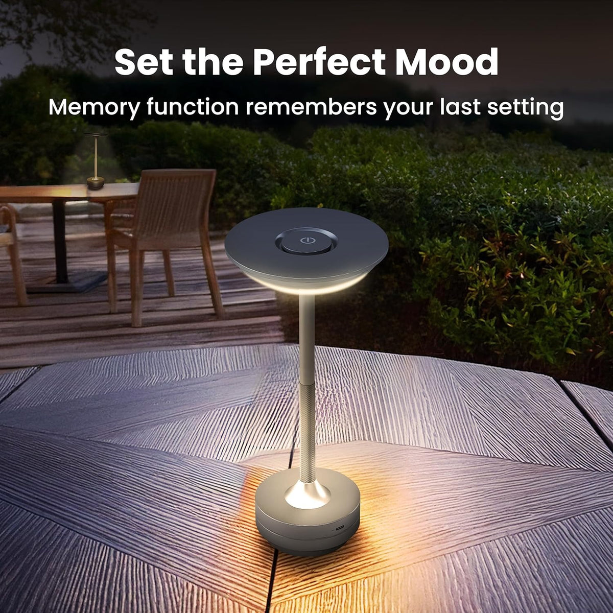 Touch-Control Cordless Table Lamp – 3-Way Dimmable – image 4