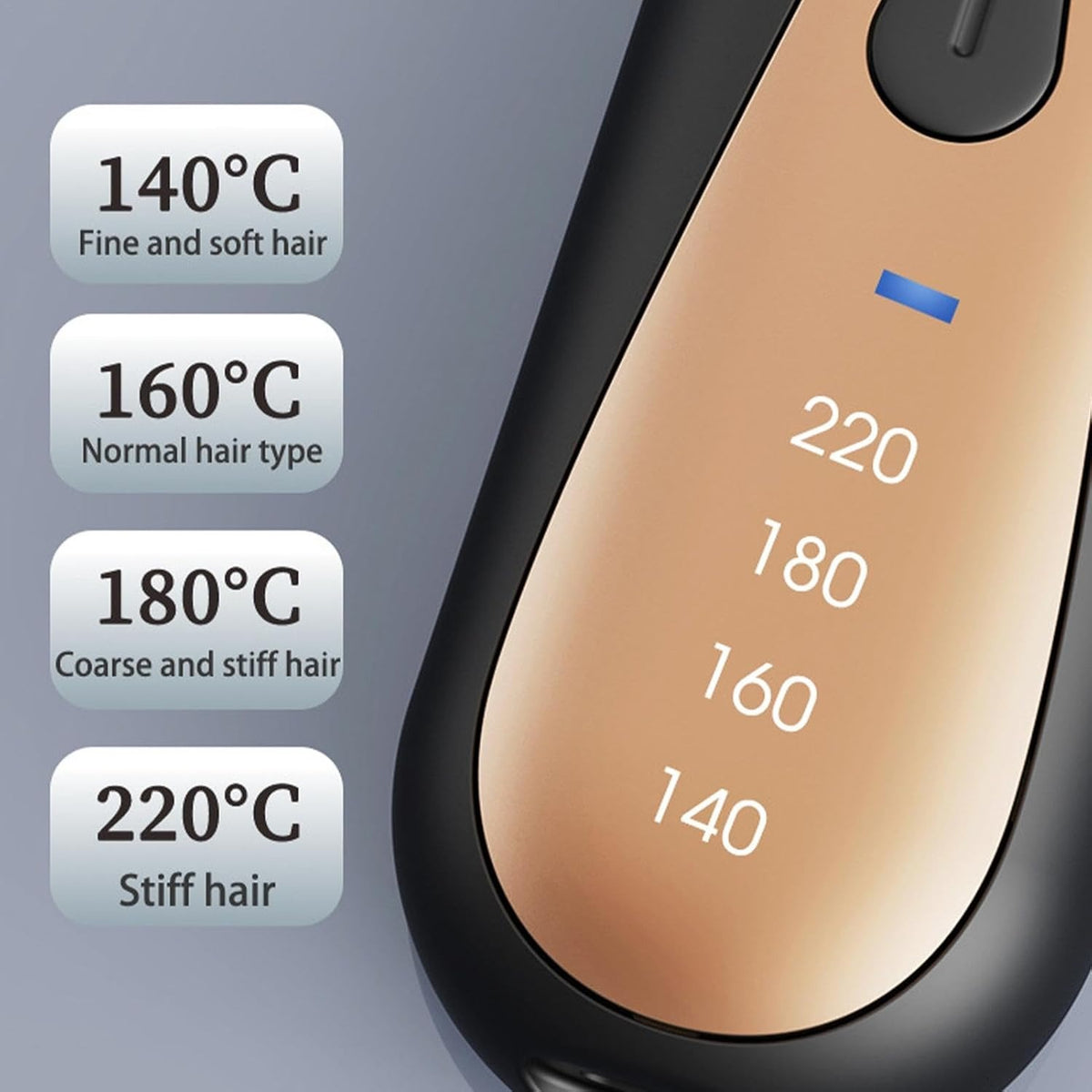 Cordless hair straightening brush