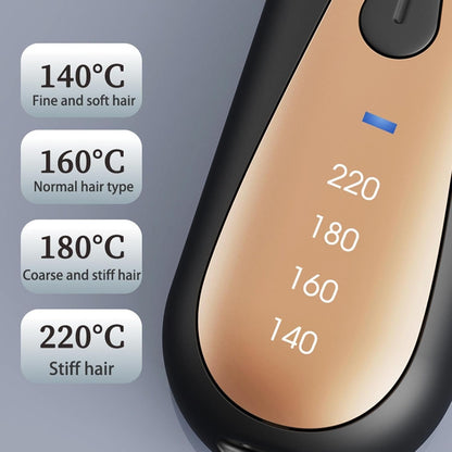 Cordless hair straightening brush