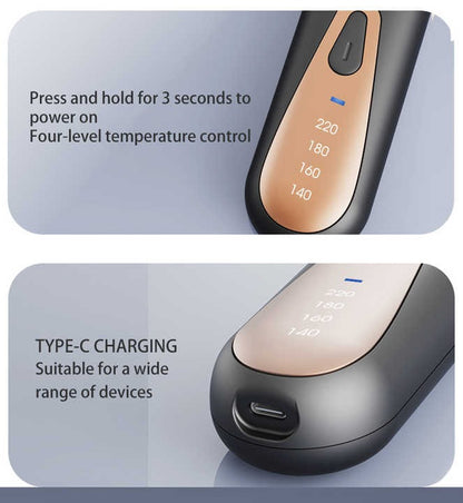 Straightening brush USB-C charging