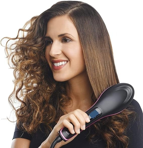 Szentpeter Simply 2-in-1 Hair Curler and Straightener Brush – image 2