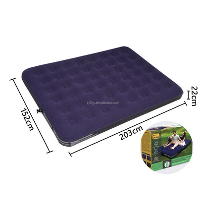 Air mattress flocked surface