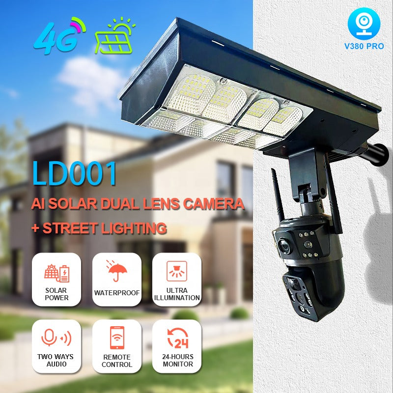 V380 Solar Street Light with 4G Dual-Lens PTZ Camera – image 2