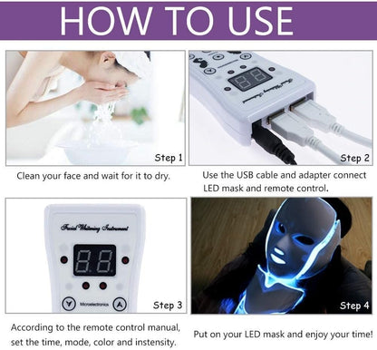 LED Light Therapy Face Mask – 7 Colours – image 5