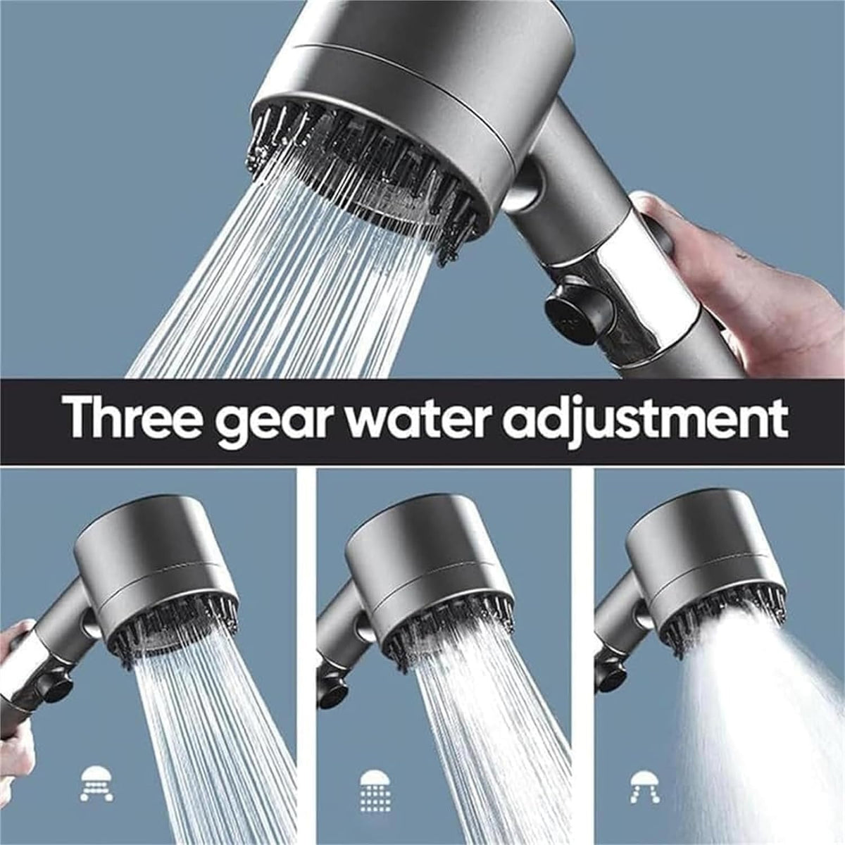 Scalp Massage Shower Head with Filter – Handheld – image 5