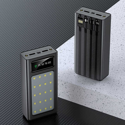 Airmez 30000mAh Power Bank with 4 Built-in Cables – image 1