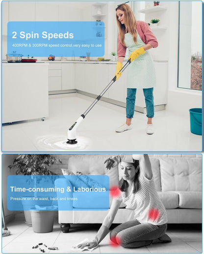9-in-1 Electric Spin Scrubber – Cordless Cleaning Brush – image 2