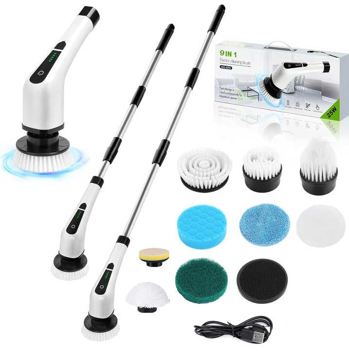 9-in-1 Electric Spin Scrubber – Cordless Cleaning Brush – image 3