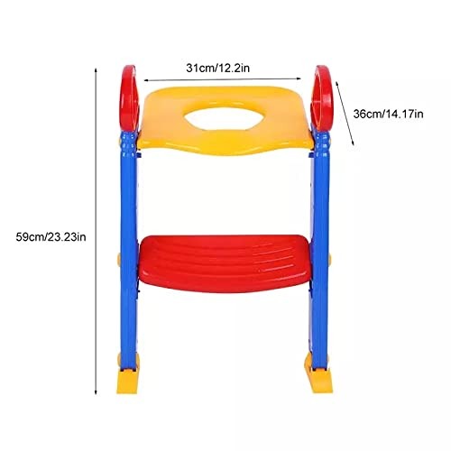 Kids Toilet Training Seat with Step and Handles – image 3