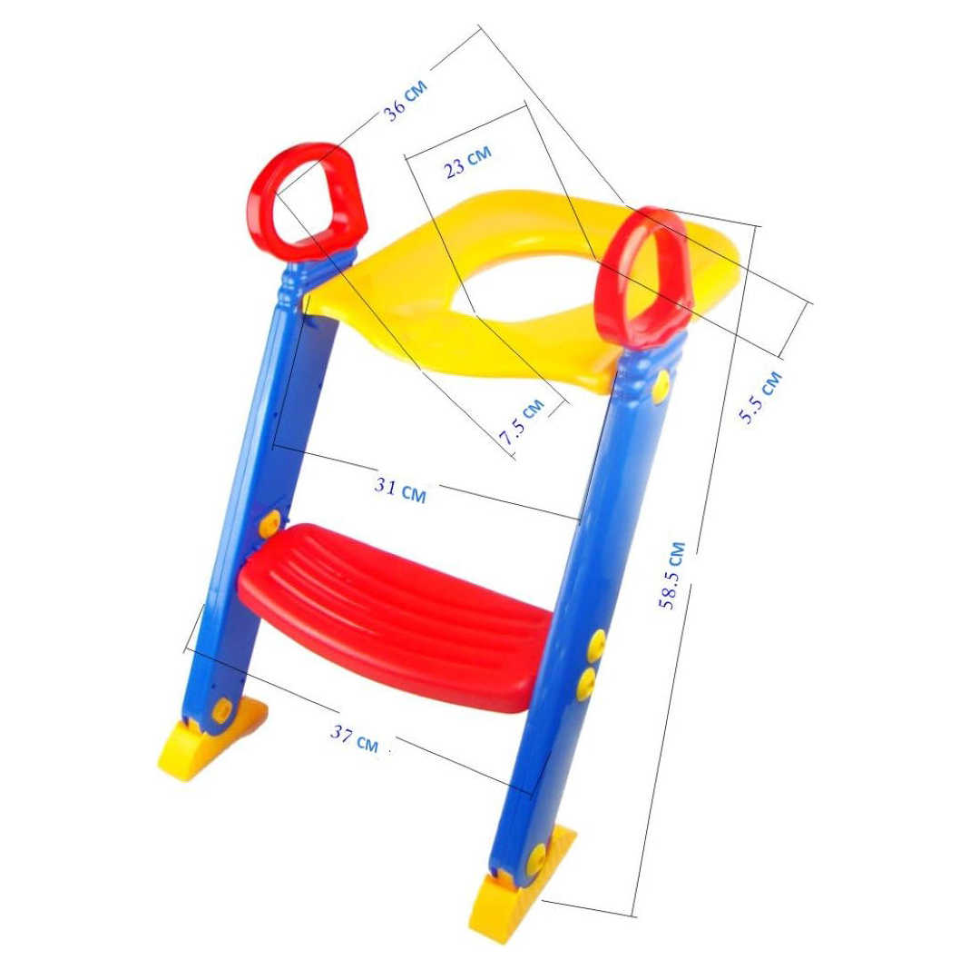 Kids Toilet Training Seat with Step and Handles – image 4